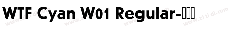 WTF Cyan W01 Regular字体转换
